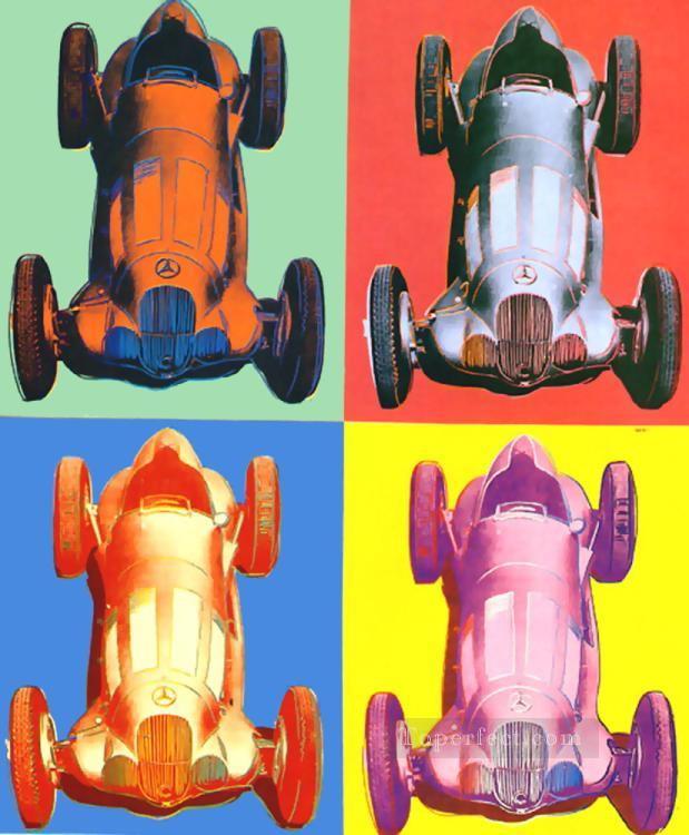 Benz Racing Car POP Artists Oil Paintings